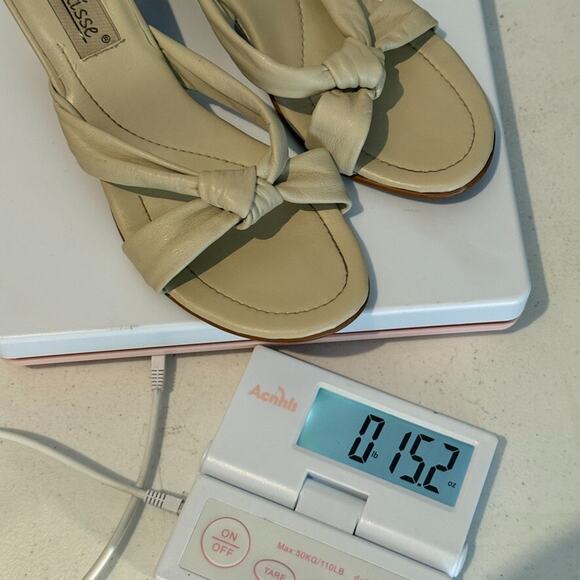 Matisse Leather Heeled Sandals Sz 7.5 Made in Brazil Y2K Retro Cone Kitten Heel - Picture 10 of 10